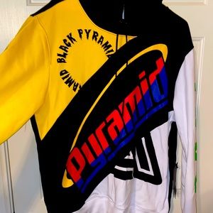 Black and Yellow Black Pyramid Sweater